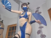 Cosplay Ninja Girl Masturbasi di Webcam