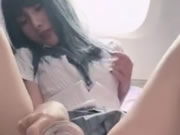 Asia gadis masturbasi di pesawat